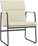 vidaXL Loungestoel Kunstleer Crèmekleurig 55x64x80 cm