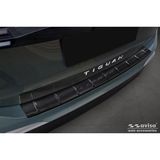 Zwart Avisa Zwart RVS Achterbumperprotector compatibel met Volkswagen Tiguan (CT1) 2024- 'Ribs'