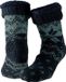 Apollo Huissokken/slofsokken Nordic print - blauw - heren - fleece gevoerd - maat 42-47 - extra warm