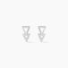 Boucles d'oreilles puces Joy or blanc diamant
