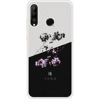 P30 Lite Yin et Yang bedrukt siliconen hoesje