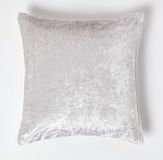 Homescapes Luxe gebroken fluwelen kussenhoes in champagne 45 x 45 cm