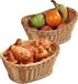 Kesper Panier à pain/fruit - 2 pièces - Marron clair - Ovale - 28 x 21 x 13 cm