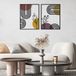 Stijlvol decoratief metalen wandaccessoire, 95,5 x 60 cm, duurzaam 1,20 mm metaal en 3 mm hout, perfect voor moderne woondecoratie en kantoorruimtes