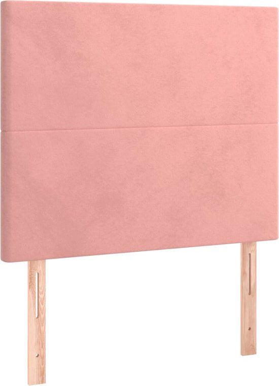vidaXL Hoofdbord Roze 90x5x118/128 cm Fluweel