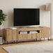 Maison Exclusive - meuble TV LED ZWOLLE, 153 x 35 x 43 cm, aspect noyer