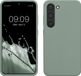 kwmobile telefoonhoesje geschikt voor Samsung Galaxy S23 - Hoesje met siliconen coating - Smartphone case in Regenwashed groen