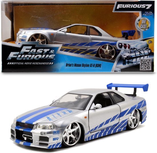 Jada Toys Fast & Furious 2002 Nissan Skyline 1:24 - Speelgoedvoertuig