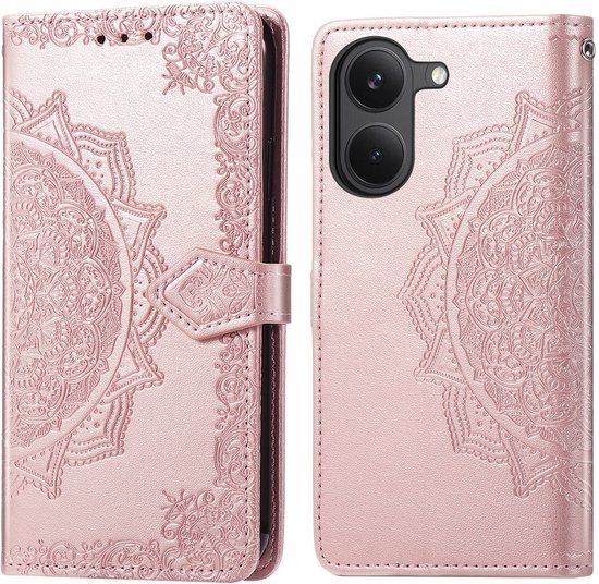 imoshion Hoesje - Geschikt voor Xiaomi Poco X8 Pro - Mandala Bookcase - Rose Gold