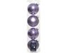 Decoris Kerstballen - 4 stuks - Lila Paars - 10 cm Diameter - Glas