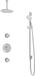 Hotbath Buddy - Inbouw Regendoucheset - 2 Stopkranen - Thermostatisch - Plafondbuis 15 cm - Hoofddouche 200 mm - Ronde Handdouche 3 Standen - Glijstang 900 mm - Waterbesparend - V01
