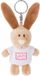 NICI 44703 Sleutelhanger Konijn met T-shirt Beste Tante 10cm, Beige
