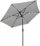 vidaXL Zweefparasol met LED 300 cm Zandwit