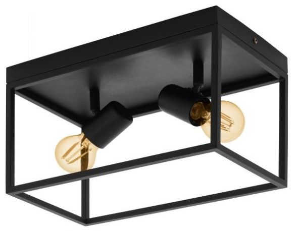EGLO Silentina Plafondlamp - Zwart - Staal - E27 - 36 x 18 x 20.5 cm