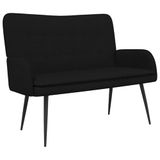 vidaXL 2-Zits Sofa Zwart 115 x 61 x 87 cm Stof