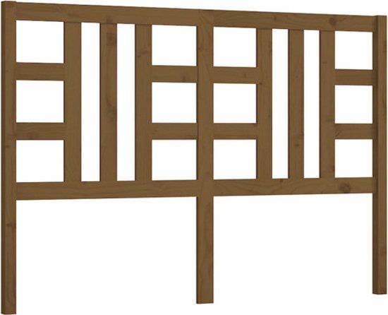 vidaXL Hoofdbord 166x4x100 cm massief grenenhout honingbruin
