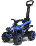 Baby Mix Mega loopauto met duwstang blauw