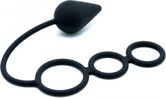Latex Play Cockring & Anal Plug Lock - Ø 40mm