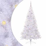 vidaXL Kunstkerstboom met 300 LED Wit 180 cm PVC en Staal