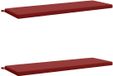 vidaXL - Coussin de banc - SOEST - 2 pièces - 100% Polyester - Rouge vin - 140 x 50 x 5 cm