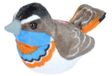 Peluche oiseau rouge-gorge - Avec son d'oiseau - 13 cm - Peluche pour enfants