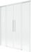 Mexen Rox paroi de douche deux panneaux coulissants 150 x 150 cm, transparent, blanc