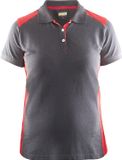 Blåkläder Blaklader Dames poloshirt piqué 3390-1050 - Grijs/Rood - XXL