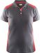 Blåkläder Blaklader Dames poloshirt piqué 3390-1050 - Grijs/Rood - XXL