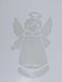 Bellatio Decorations Kerst raamsjabloon kerstengel - wit - 35 cm