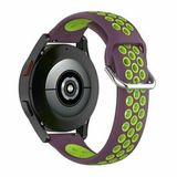 By Qubix Qubix Siliconen sportbandje met gesp - Paars + groen - geschikt voor Huawei Watch 5 - 46mm