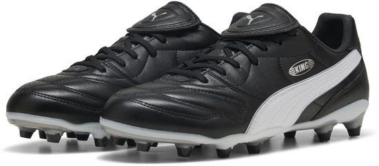 PUMA KING LIGA FG/AG Unisex Sportschoenen - Puma Black-Puma Silver-Puma White