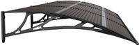 vidaXL Deurluifel 300x100 cm Polycarbonaat Zwart