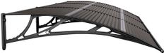 vidaXL Deurluifel 300x100 cm Polycarbonaat Zwart