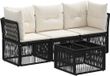 vidaXL Banc de jardin noir polyrotin