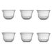 Livellara IJsbeker, fruitschalen van mondgeblazen glas, set van 6, modern, elegant, voor fruit, desserts, houdt de temperatuur vast, gemakkelijk te reinigen, kleur: transparant