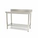 Maxima Table de travail inox - 200 x 70 cm - Hauteur réglable - avec crédence