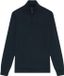 Lyle & Scott Tonal Eagle Merino Quarter Zip Jumper Pull over Bleu foncé KN2122VC