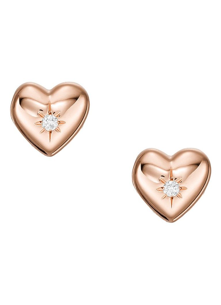 Fossil Oorknopjes verguld