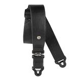 D'Addario Comfort Leather Auto Lock Swivel Strap, Black