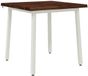 vidaXL Eettafel Massief Acacia Hout Donkerbruin en Wit 70 x 70 x 75 cm