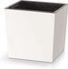 Prosperplast Pot de fleurs carré avec insert - 29,5 cm x 29,5 cm x 29 cm - Blanc