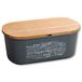 KESPER Broodtrommel - melamine, bamboe - grijs - 34 x 18 x 14 cm