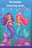 Coloring book for kids - mermaids-