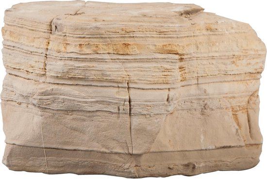Sera Rock Desert L - Lichtbeige natuursteen met horizontale voren - 2 - 3 kg