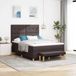 Maison Exclusive - Lit boxspring avec coussins, brun foncé, 200 x 140 cm, rembourré
