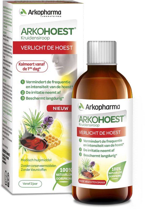 Arkopharma Arkohoest Kruidensiroop gezoet met honing 140 Milliliter