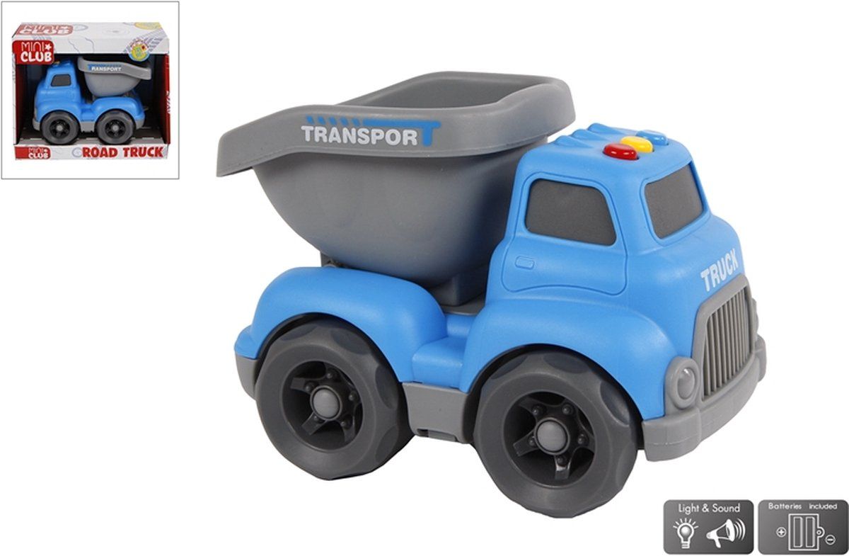 Mini Club Road Truck jongens 16 cm blauw