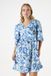 Garcia Robe imprimée femme bleu manche courte
