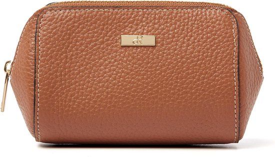 dR Amsterdam Make-up Tasje - 110631 Mocha - Mocha - Leer