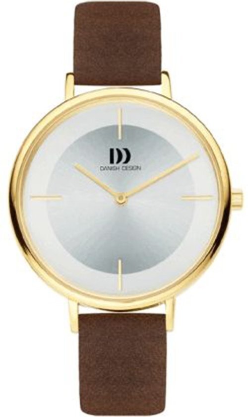 Danish Design IV15Q1185 horloge dames - bruin - edelstaal doubl